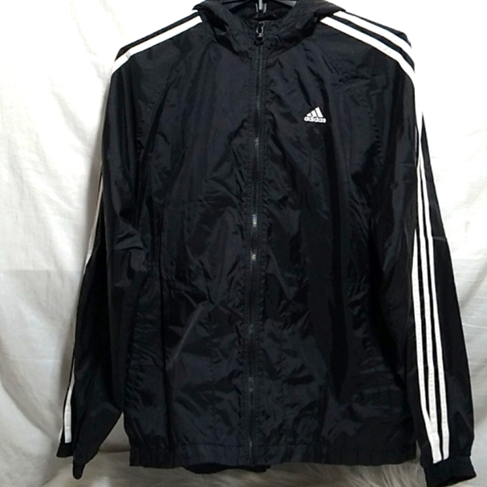 SALE! Adidas Boys Zip Up Jacket Sz.8-20 XL Can Fit Med/Large Adult (X-56)
